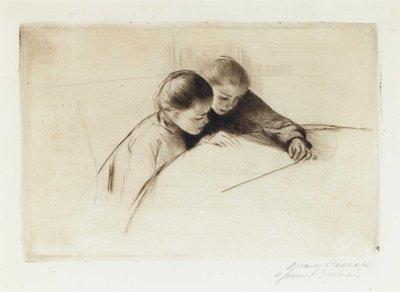 De kaart door Mary Cassatt